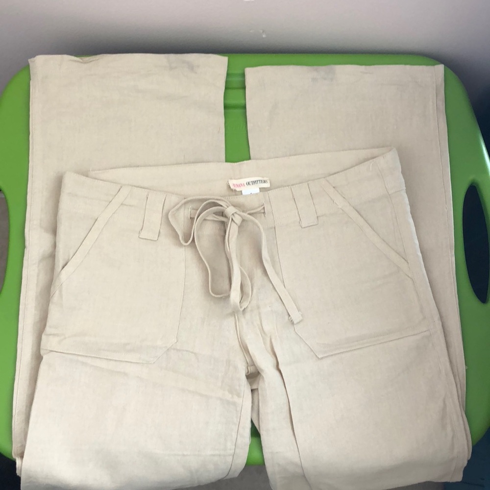 Khaki beach pants
